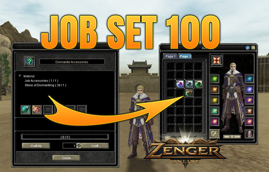 Zenger Online Job Set Level 100 Craft